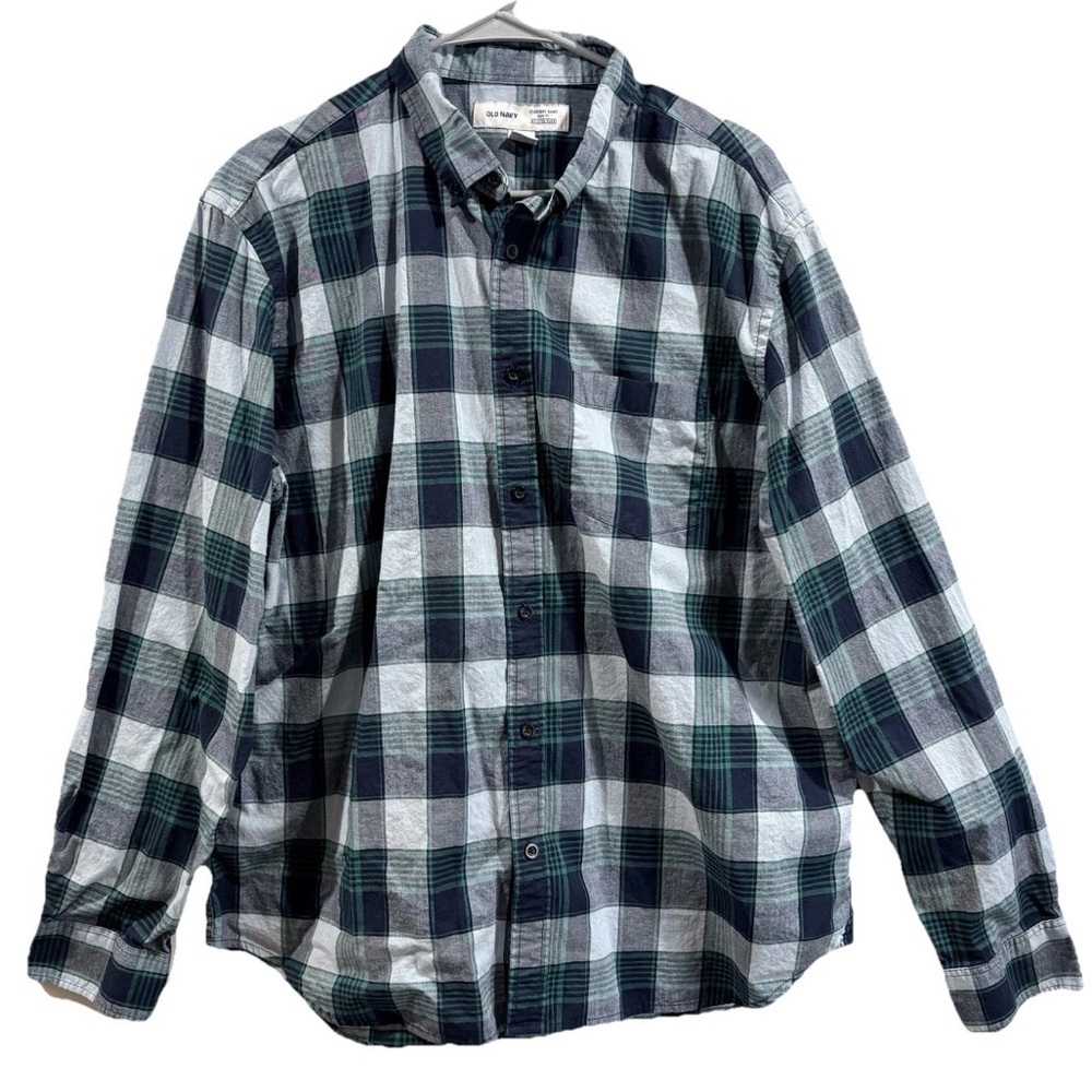Plaid Button Down Fall‎ Casual Flannel Shirt Size XL Cozy